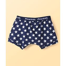 Pine Kids Cotton Elastane Knit Briefs With Star Print Pack of 3 (Color May Vary)