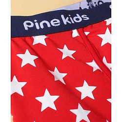 Pine Kids Cotton Elastane Knit Briefs With Star Print Pack of 3 (Color May Vary)
