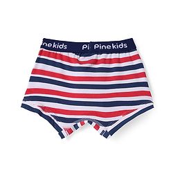 Pine Kids Cotton Knit Trunks With Stripes & Star Print Pack Of 3 - Color May Vary