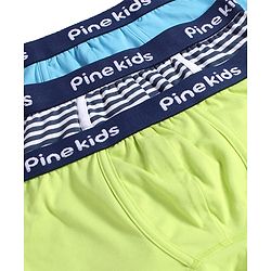 Pine Kids Cotton Knit Trunks With Stripes Pack Of 3 - Color May Vary