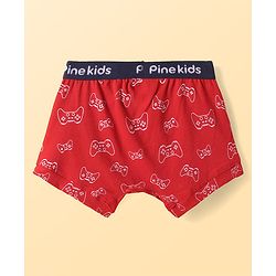 Pine Kids Cotton Knit Trunks with Gaming Console Print Pack of 3 (Color May Vary)