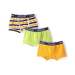 Pine Kids Cotton Knit Trunks with Stripes Pack of 3 (Color May Vary)