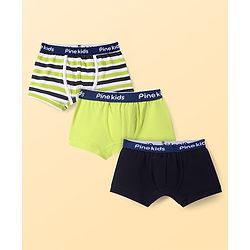Pine Kids Cotton Knit Trunks With Stripes Pack Of 3 - Color May Vary