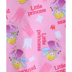 Pine Kids Half Raglan Sleeves Frock Swimsuit with Little Princess Print - Pink