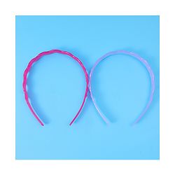 Pine Kids Solid Color Hair Bands Pack of 2 - Purple & Fuchsia