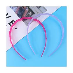 Pine Kids Solid Color Hair Bands Pack of 2 - Purple & Fuchsia