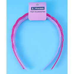 Pine Kids Solid Color Hair Bands Pack of 2 - Purple & Fuchsia