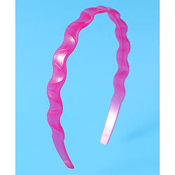 Pine Kids Solid Color Hair Bands Pack of 2 - Purple & Fuchsia