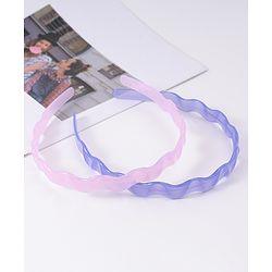 Pine Kids Solid Color Hair Bands Pack of 2 - Lilac & Pink