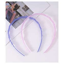 Pine Kids Solid Color Hair Bands Pack of 2 - Lilac & Pink