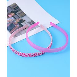 Pine Kids Printed Hair Bands  Free Size Pack of 2 - Fuchsia