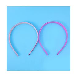 Pine Kids Printed Hair Bands  Free Size Pack of 2 - Fuchsia