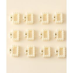 Pine Kids Hair Clips Pack of 12 - Off White