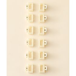 Pine Kids Hair Clips Pack of 12 - Off White