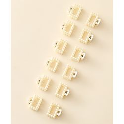 Pine Kids Hair Clips Pack of 12 - Off White