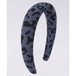 Pine Kids Free Size Hair Bands With Cheetah Print Pack Of 2 - Beige & Blue