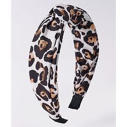 Pine Kids Free Size Hair Bands With Cheetah Print - Black