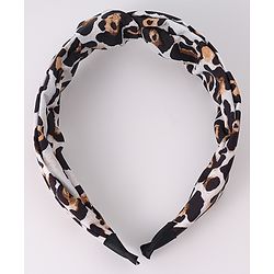Pine Kids Free Size Hair Bands With Cheetah Print - Black