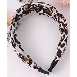 Pine Kids Free Size Hair Bands With Cheetah Print - Black