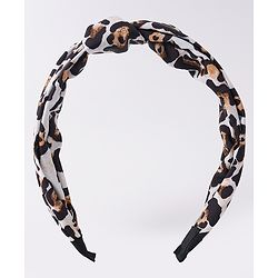 Pine Kids Free Size Hair Bands With Cheetah Print - Black