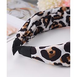 Pine Kids Free Size Hair Bands With Cheetah Print - Black
