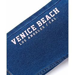 Pine Kids Denim Woven Full Length Jeans with Venice Beach Text Print - Navy Blue