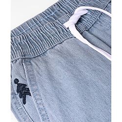 Pine Kids Woven Full Length Washed Denim Jeans - Light Blue