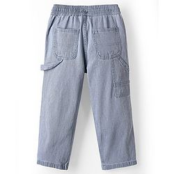 Pine Kids Woven Full Length Washed Denim Jeans - Light Blue