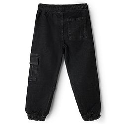 Pine Kids Denim Woven Full Length Washed Jeans with Pocket - Black