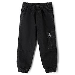 Pine Kids Denim Woven Full Length Washed Jeans with Pocket - Black