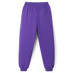 Pine Kids Knit Full Length Lounge Pant with Text Print - Purple