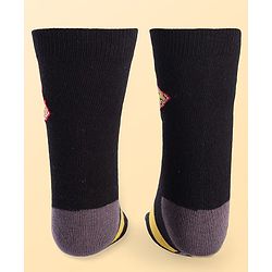 Pine Kids Marvel Ankle Length Anti-Bacterial Socks With Avengers Graphics Pack Of 3 - Blue Black & White