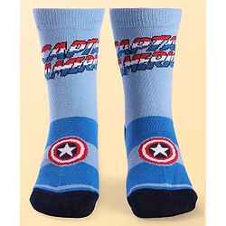 Pine Kids Marvel Ankle Length Anti-Bacterial Socks With Avengers Graphics Pack Of 3 - Blue Black & White