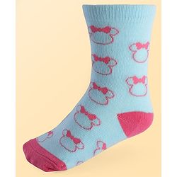 Pine Kids Disney Ankle Length Anti-Bacterial Socks With Minnie Mouse Graphics Pack Of 3 - Pink White & Light Blue