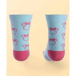Pine Kids Disney Ankle Length Anti-Bacterial Socks With Minnie Mouse Graphics Pack Of 3 - Pink White & Light Blue