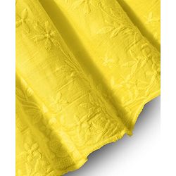 Pine Kids Cotton Woven Sleeveless Frock with Floral Embroidery & Smocked Detailing - Yellow