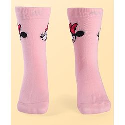 Pine Kids Disney Ankle Length Anti-Bacterial Socks With Minnie Mouse Graphics Pack Of 3 - Pink White & Lilac