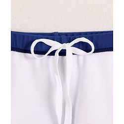 Pine Active Half Raglan Sleeves Printed Two Piece Swimsuit - Navy Blue