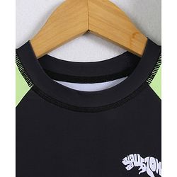 Pine Kids Full Raglan Sleeves Two Piece Swimsuit with Dino Print - Black