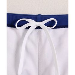 Pine Kids Half Raglan Sleeves Two Piece Swimsuit with Star Fish Print - Blue & White