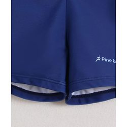 Pine Kids Half Raglan Sleeves Two Piece Swimsuit with Star Fish Print - Blue & White