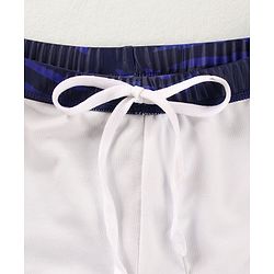 Pine Active Swimming Trunks with Text Print - Light & Navy Blue