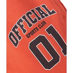 Pine Kids Knit Full Length Lounge Pant with Text Print & Cargo Pockets - Coral