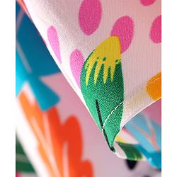 Pine Kids Rayon Woven Half Sleeves Dress With Floral & Leaf Print - White