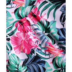 Pine Active Super Stretch Cycling Short with Floral Print - White