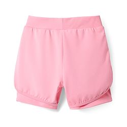 Pine Active Knit Knee Length Skin Friendly Active Stretch Solid Shorts with Tights - Pink