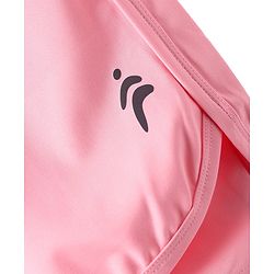 Pine Active Knit Knee Length Skin Friendly Active Stretch Solid Shorts with Tights - Pink