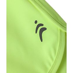 Pine Active Knit Knee Length Skin Friendly Active Stretch  Solid Shorts with Tights - Neon Green