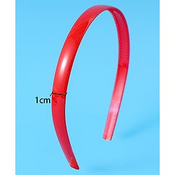 Pine Kids Free Size Solid Coloured Hair Bands Pack Of 5 - Red