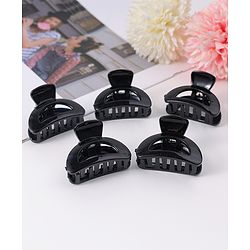 Pine Kids Hair Claw Clips Clips Pack of 5 - Black